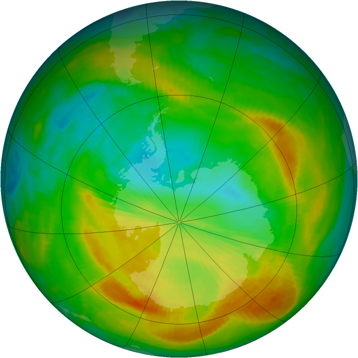 Antarctic ozone map for 20 November 1980